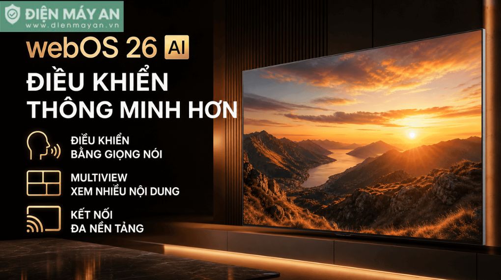 Smart Tivi OLED LG AI 4K 65 inch OLED65G6PSA